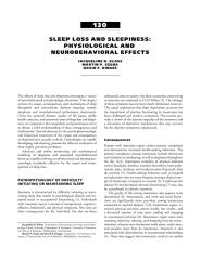 Sleep Loss And Sleepiness - Physiological And Neurobehavioral Effects.pdf