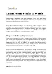 Learn Penny Stocks to Watch.pdf